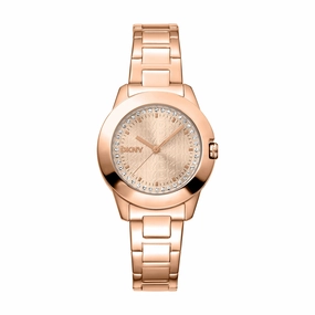 DKNY Park Ave Logo Rose Gold Dial Stainless Steel Watch DK1L021M0065