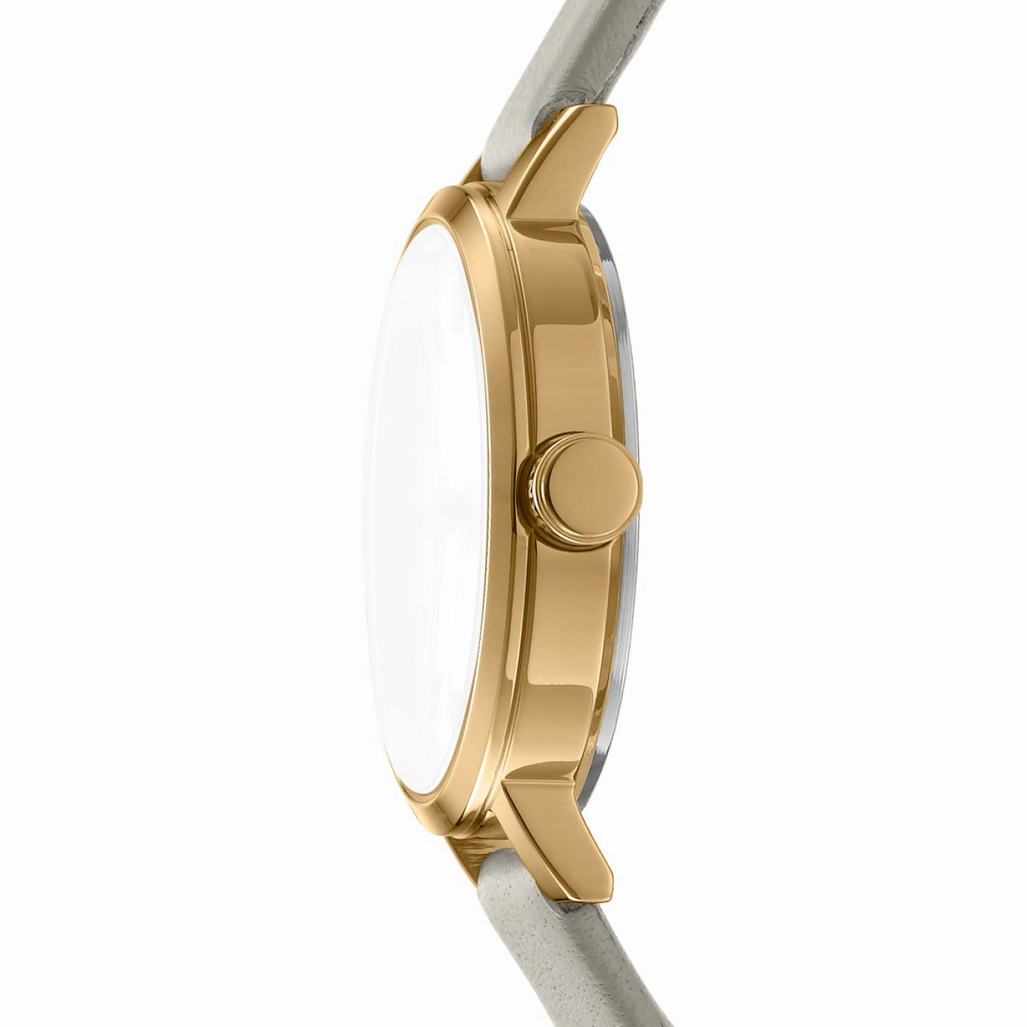 DKNY Soho Glitz Silver Dial Grey Leather Strap Watch DK1L038L0025