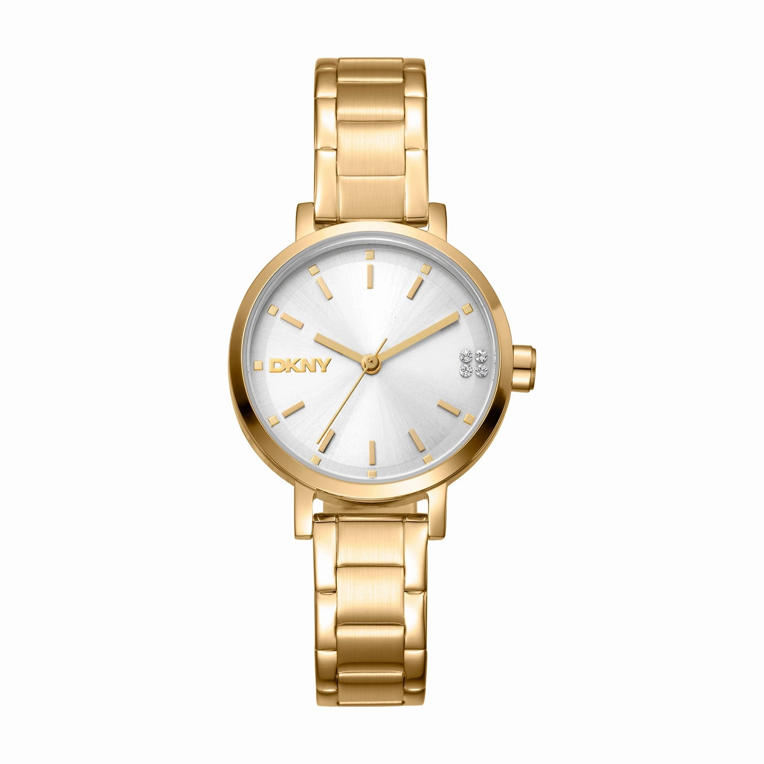 DKNY Soho Glitz Silver Dial Stainless Steel Watch DK1L038M0055