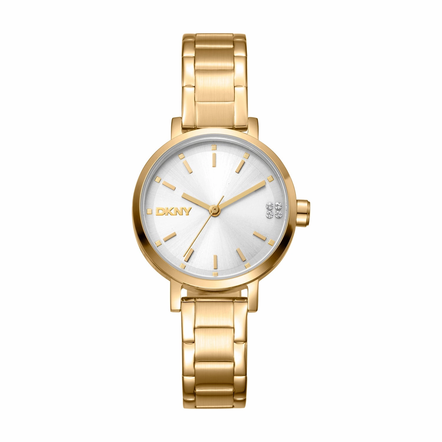 DKNY Soho Glitz Silver Dial Stainless Steel Watch DK1L038M0055