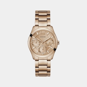 Dress Women Quartz Rose Gold Dial Multi-Function Stainless Steel Watch GW0760L3