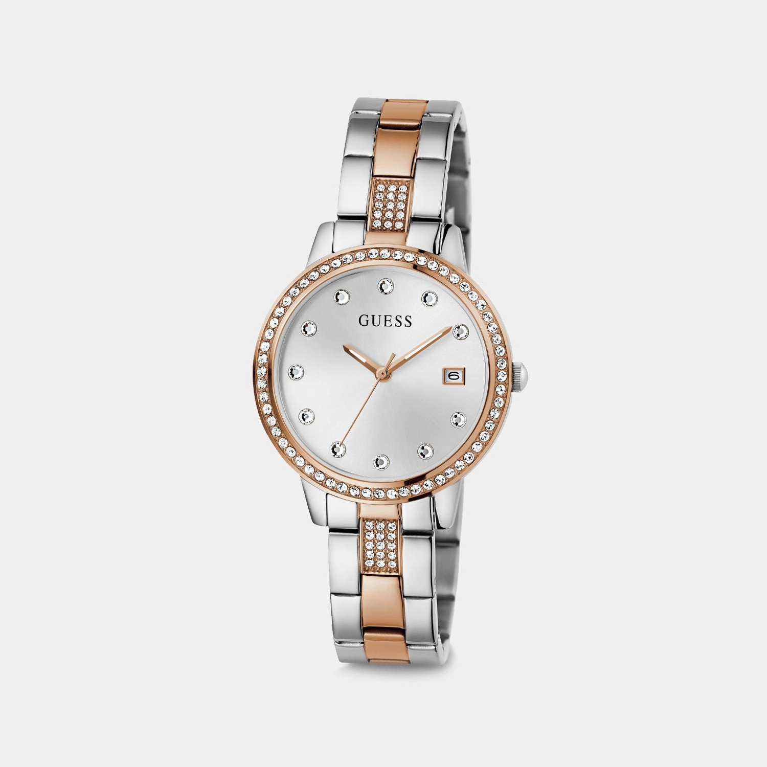 Dress Women Quartz White Dial Analog Recycled Steel Watch GW0725L2