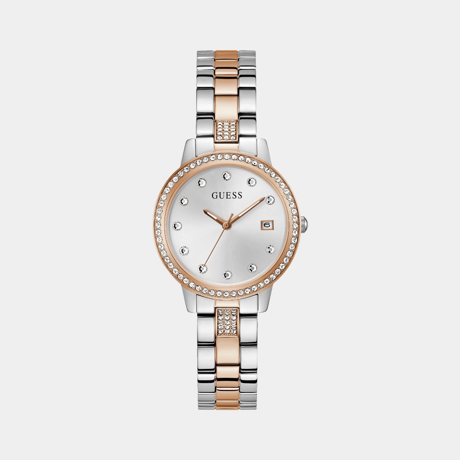 Dress Women Quartz White Dial Analog Recycled Steel Watch GW0725L2