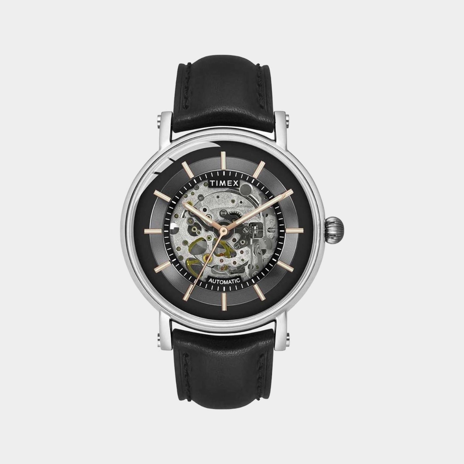 E-Class Men's Black Automatic Leather Watch TWEG16716