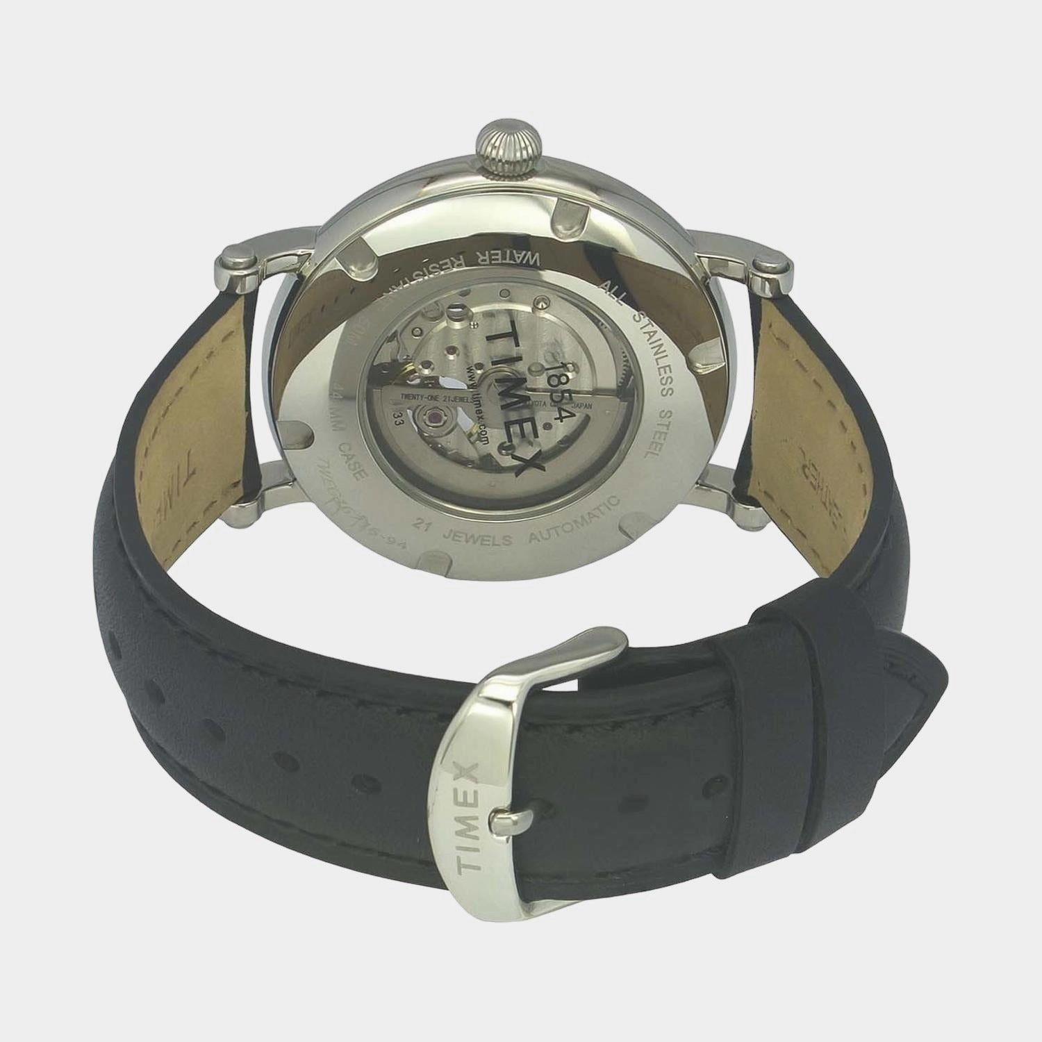 E-Class Men's Black Automatic Leather Watch TWEG16716