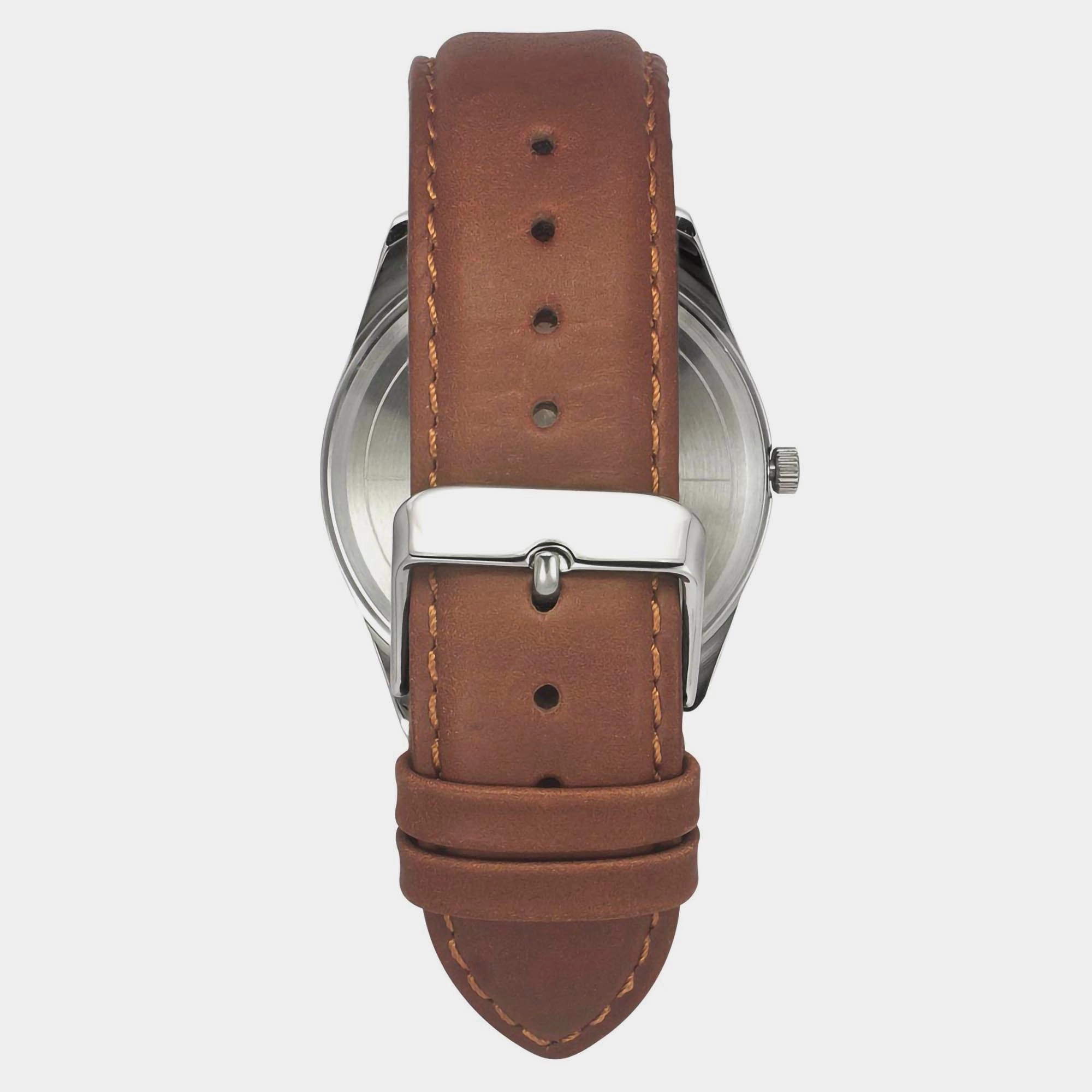 E Class Men's Blue Dial Analog Leather Watch TWTG10408