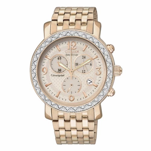 Eco Drive Quartz Gold Dial Watch