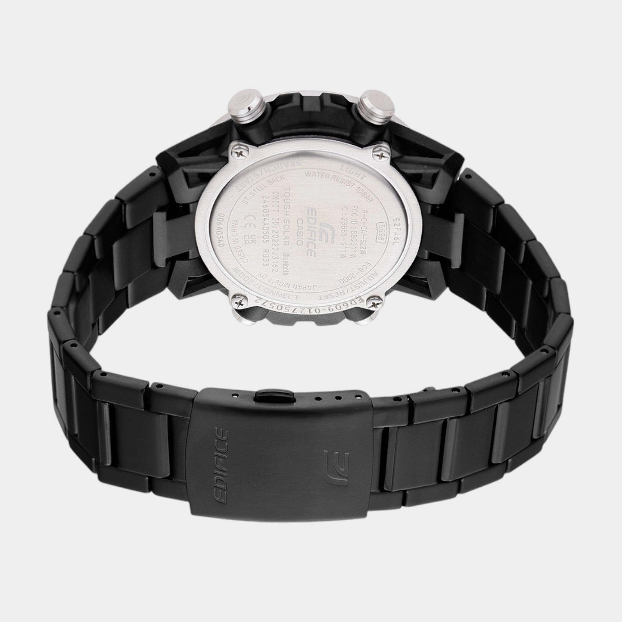 Edifice Men Quartz Black Dial Analog-Digital Stainless Steel Watch ECB-2000DD-1ADF ED609