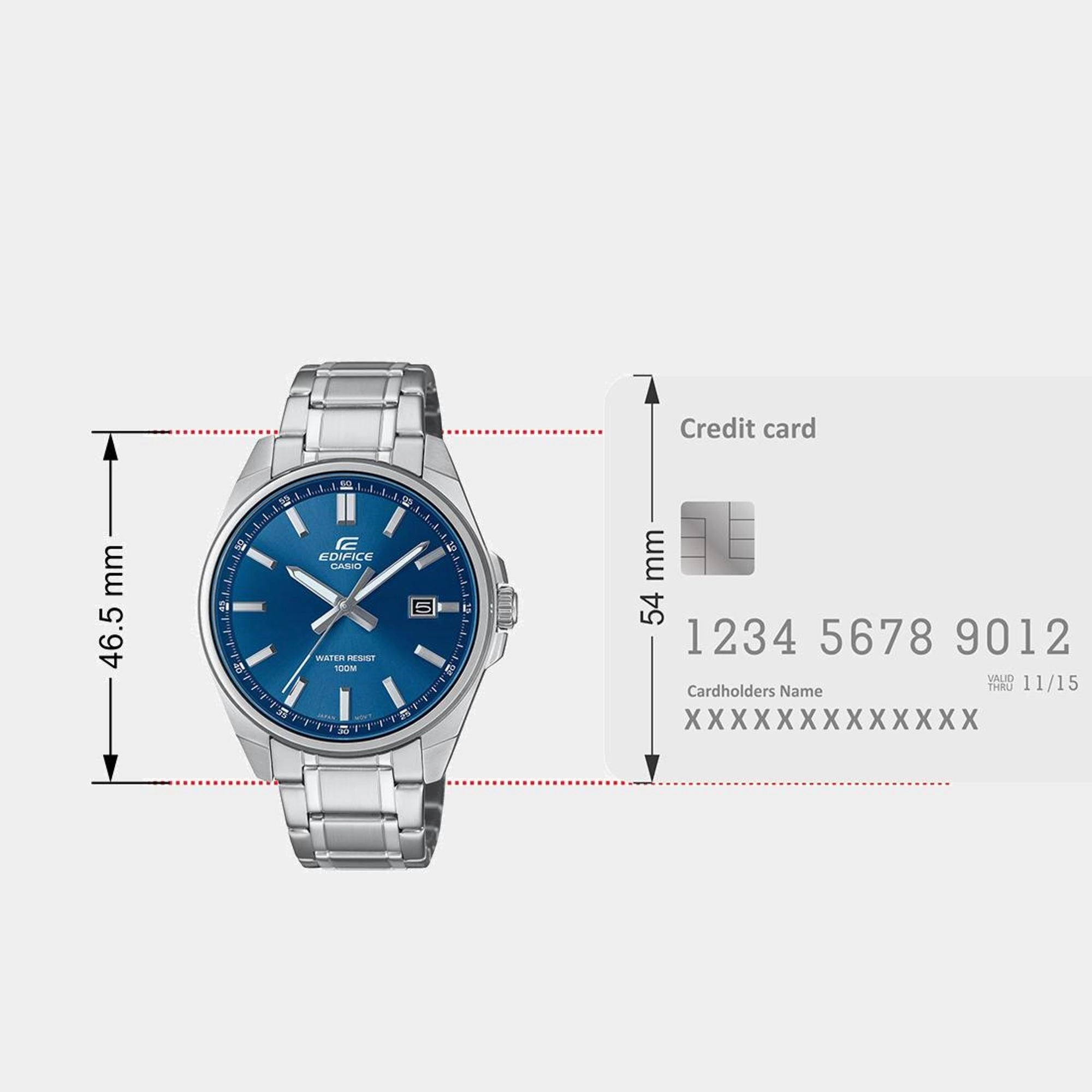 Edifice Men Quartz Blue Dial Analog Stainless Steel Watch EFV-150D-2AVUDF ED619