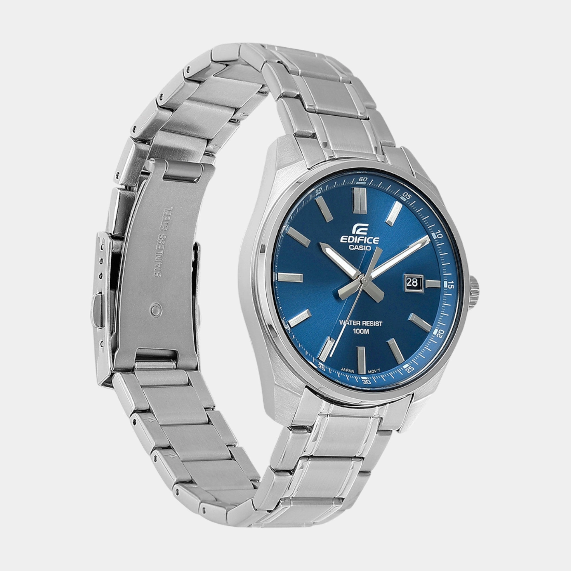 Edifice Men Quartz Blue Dial Analog Stainless Steel Watch EFV-150D-2AVUDF ED619