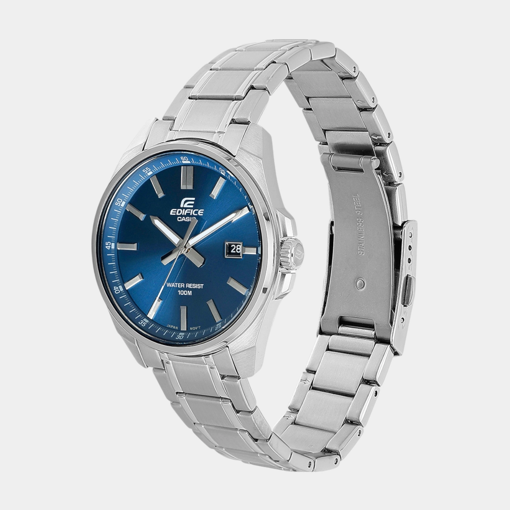 Edifice Men Quartz Blue Dial Analog Stainless Steel Watch EFV-150D-2AVUDF ED619