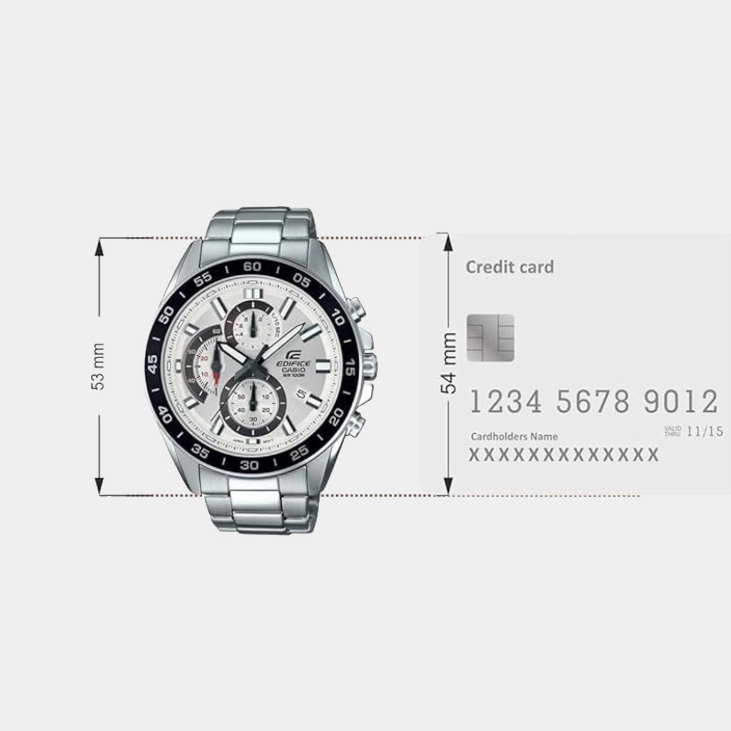 Edifice Men Quartz White Dial Chronograph Stainless Steel Watch ED556