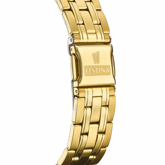 Elegant Festina Men's Watch with Gold Stainless Steel Strap and Champagne Dial F20513/3