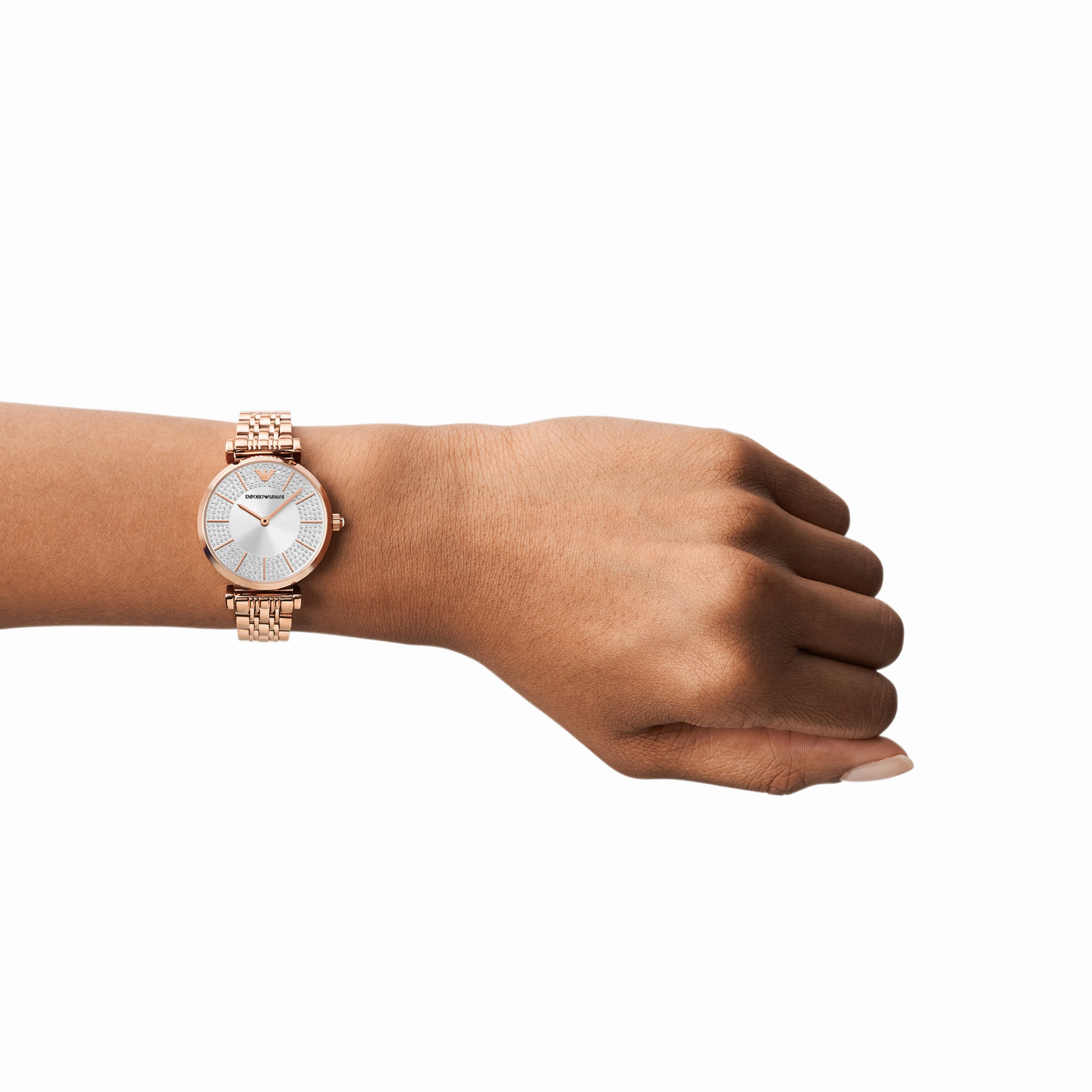 Emporio Armani Elegant Rose Gold Women's Steel Watch AR11446