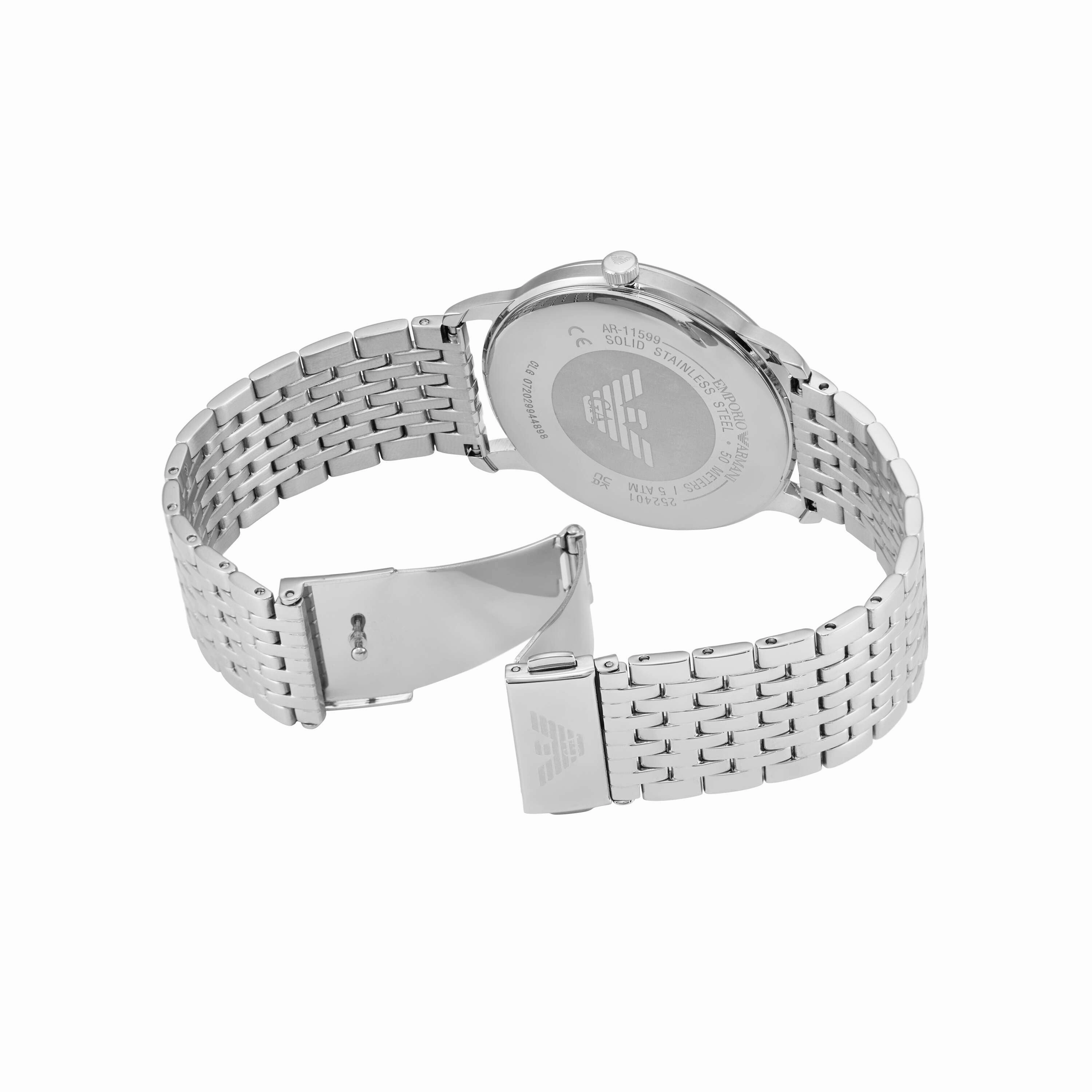 Emporio Armani Silver Tone Analogue Watch AR11599