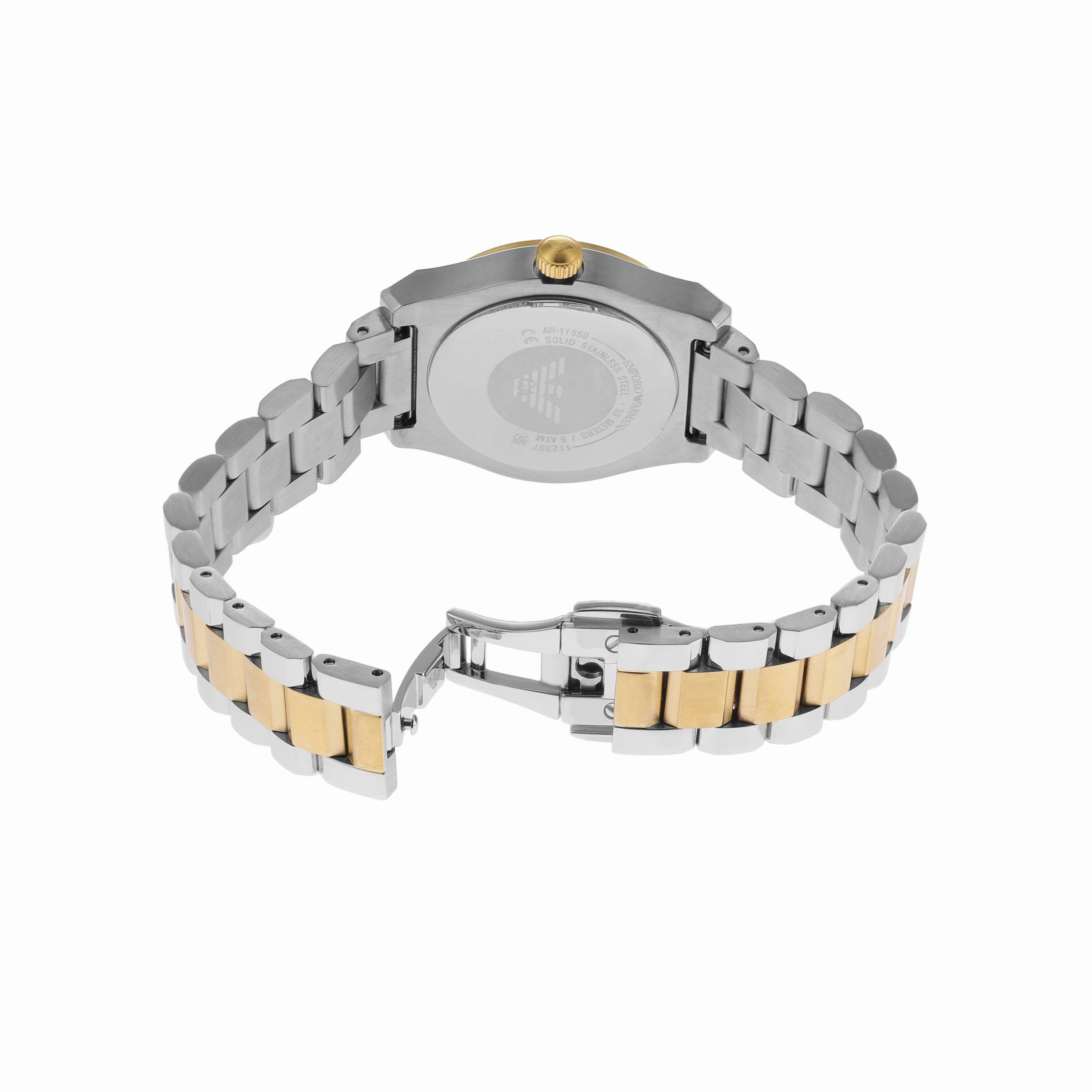 Emporio Armani Two Tone Analogue Watch AR11559