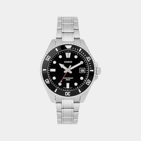 Enticer Men Black Dial Analog Stainless Steel  MDV-10D-1A1VDF - A2195
