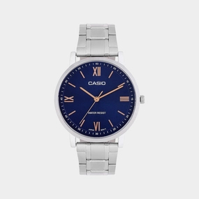Enticer Men Quartz Blue Dial Analog Stainless Steel Watch MTP-SN1D-2A A2154