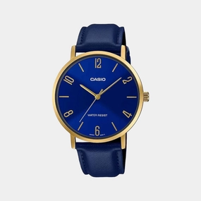 Enticer Men's Analog Leather Watch A1820 - MTP-VT01GL-2B2UDF