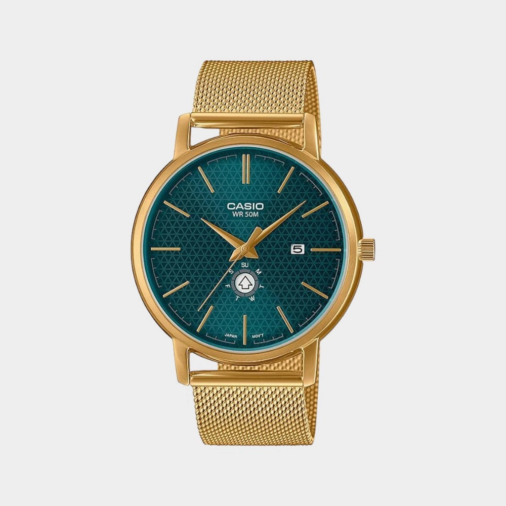 Enticer Men's Analog Stainless Steel Watch A2056 - MTP-B125MG-3AVDF