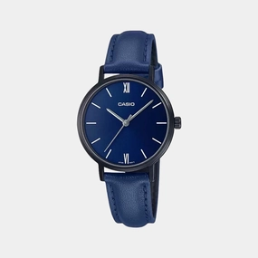 Enticer Women's Analog Leather Watch A2001 - LTP-VT02BL-2AUDF