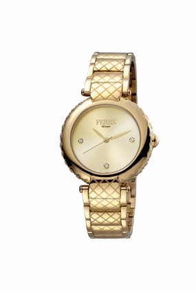Ferre Milano Women's Champagne Dial Stainless Steel Watch