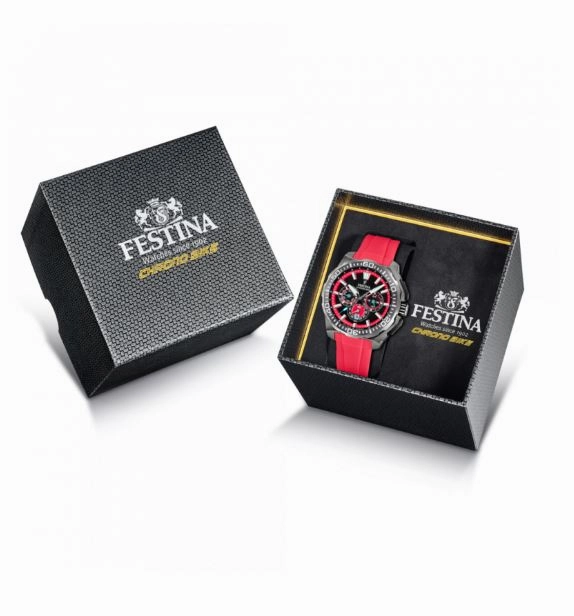 Festina Chrono Bike Red Rubber Strap Watch f20725/5