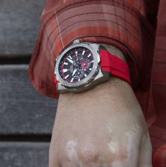 Festina Chrono Bike Red Rubber Strap Watch f20725/5