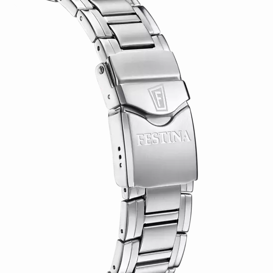 Festina Swiss Made Black Dial Stainless Steel Bracelet Men's Watch F20042/4