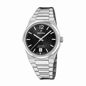 Festina Swiss Made Black Dial Stainless Steel Bracelet Women's Watch F20052/8