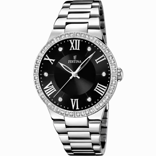 Festina Women's Elegance Zirconia Adorned Stainless Steel Watch F16719/2