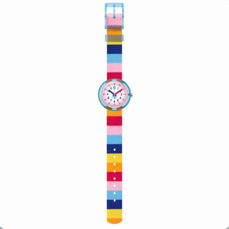 Flik Flak Stripy Pink Kids Watch FPNP113