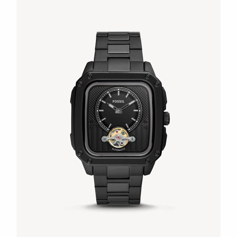 Fossil Automatic Black Dial And Stainless Steel Strap Men Watch ME3238