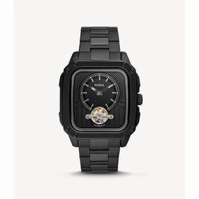 Fossil Automatic Black Dial And Stainless Steel Strap Men Watch ME3238