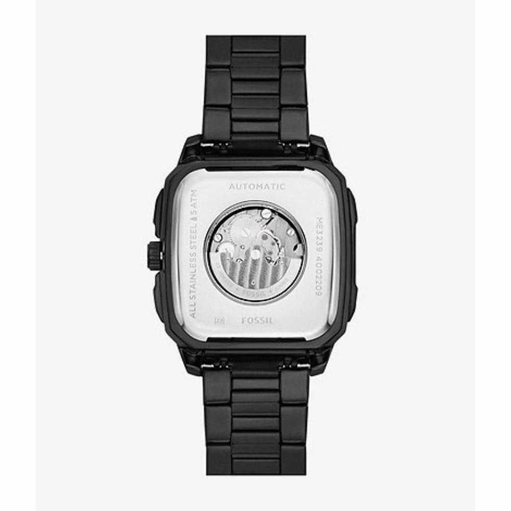 Fossil Automatic Black Dial And Stainless Steel Strap Men Watch ME3238