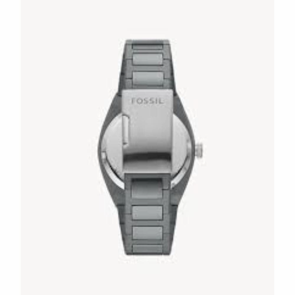 Fossil Black Dial And Gray Stainless Steel Strap Men Watch CE5027