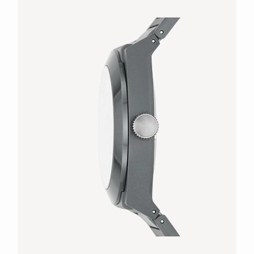 Fossil Black Dial And Gray Stainless Steel Strap Men Watch CE5027