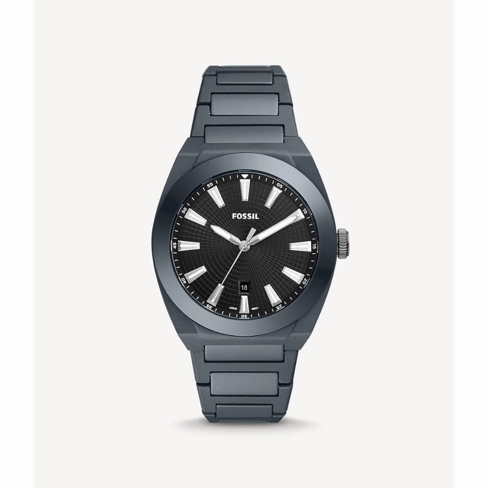 Fossil Black Dial And Gray Stainless Steel Strap Men Watch CE5027