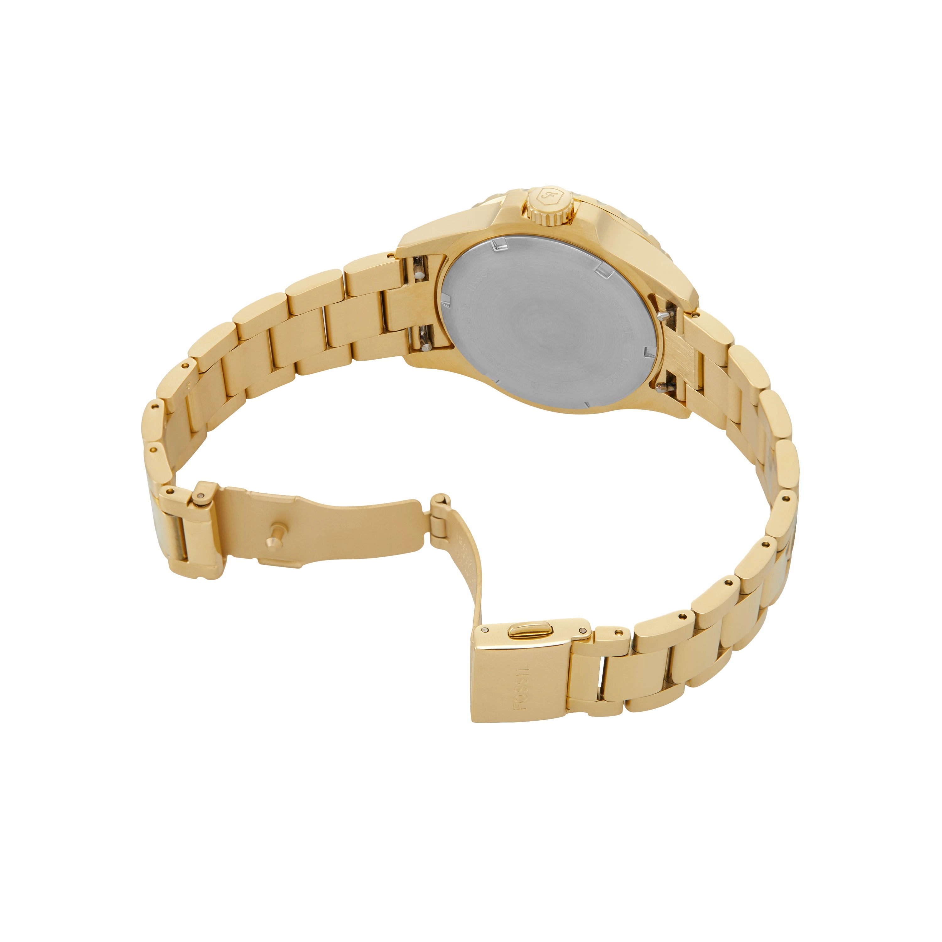 Fossil Blue Dive Three-Hand Gold-Tone Stainless Steel Watch ES5350