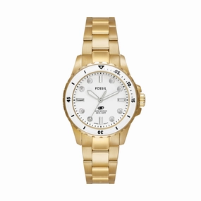 Fossil Blue Dive Three-Hand Gold-Tone Stainless Steel Watch ES5350