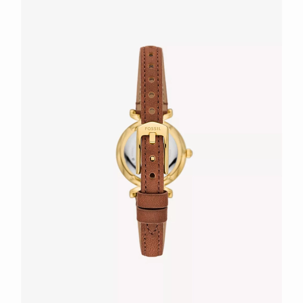 Fossil Carlie Brown Leather Strap Women Watch ES5297