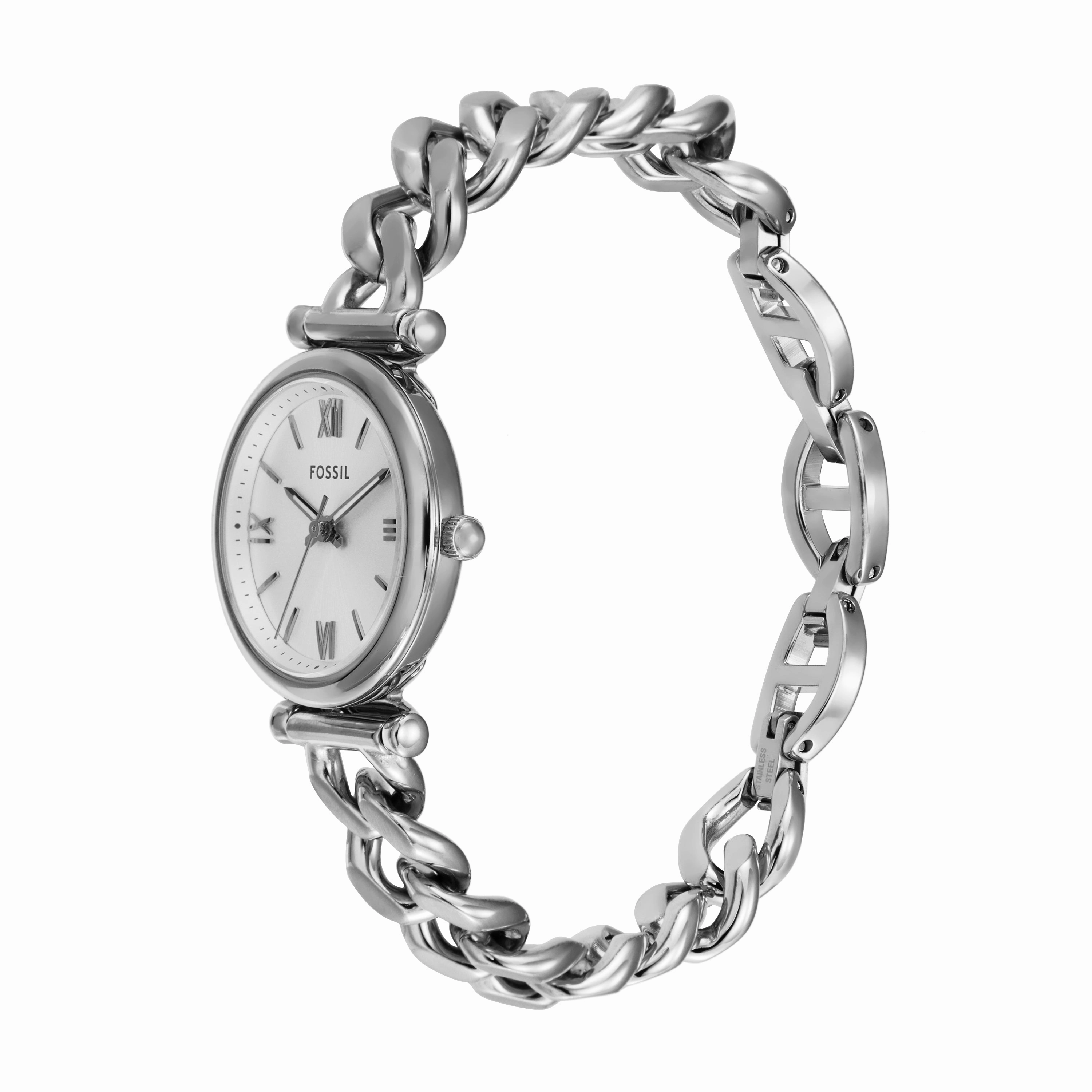 Fossil Carlie Silver Stainless Steel Women's Watch ES5331