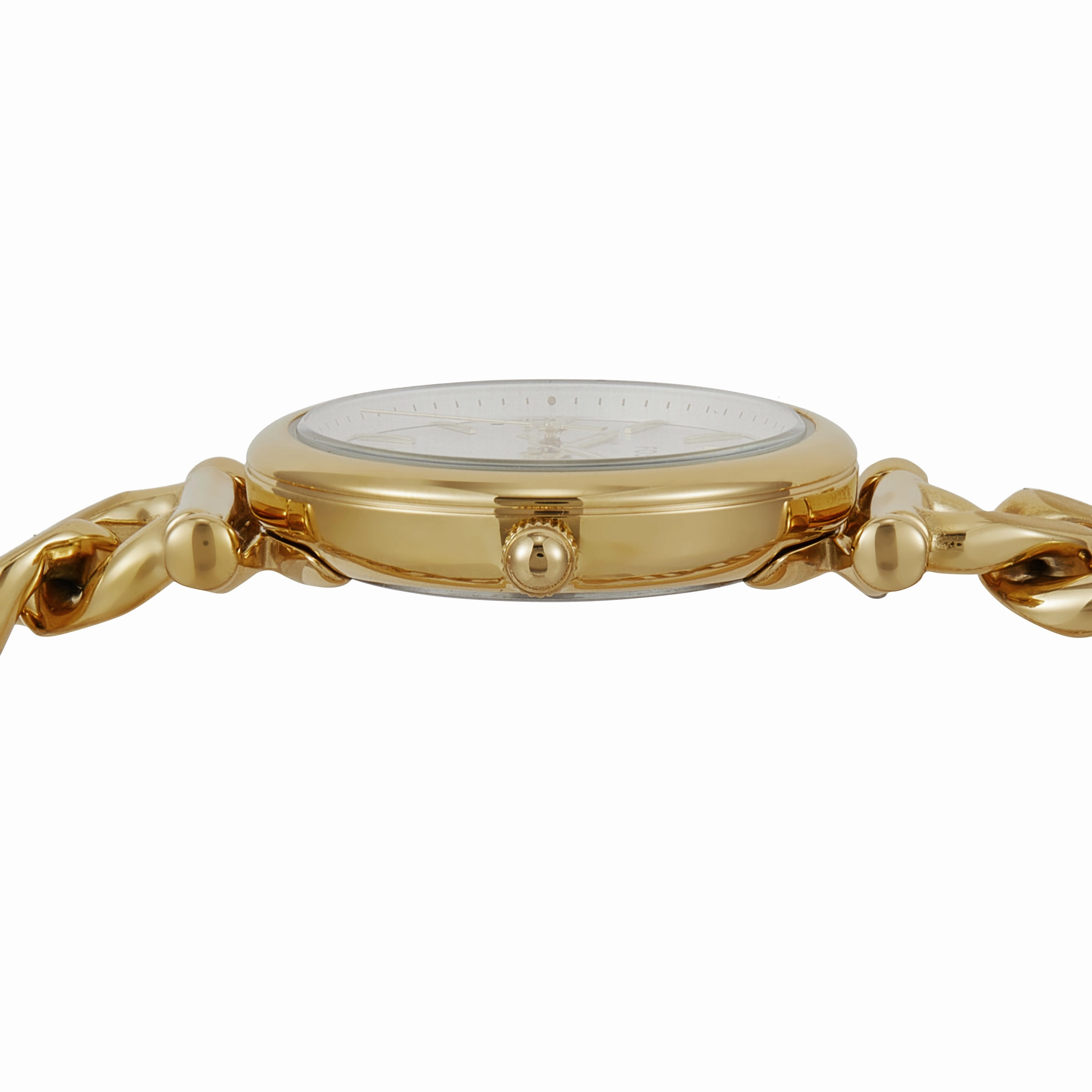 Fossil Carlie Three-Hand Silver Dial Gold Stainless Steel Watch ES5329