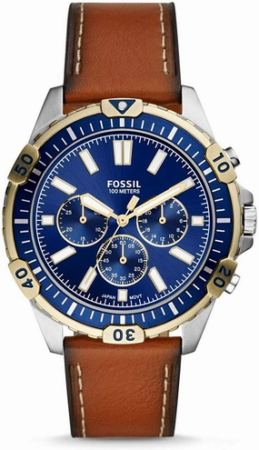 Fossil Chronograph Blue Dial Mens Watch FS5625