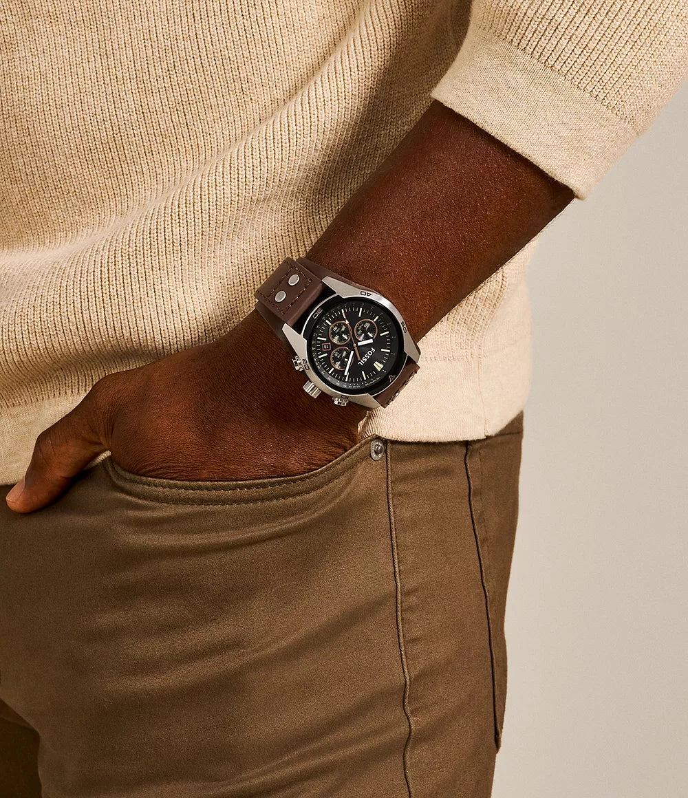 Fossil Coachman Chronograph Black Dial Mens Watch CH2891