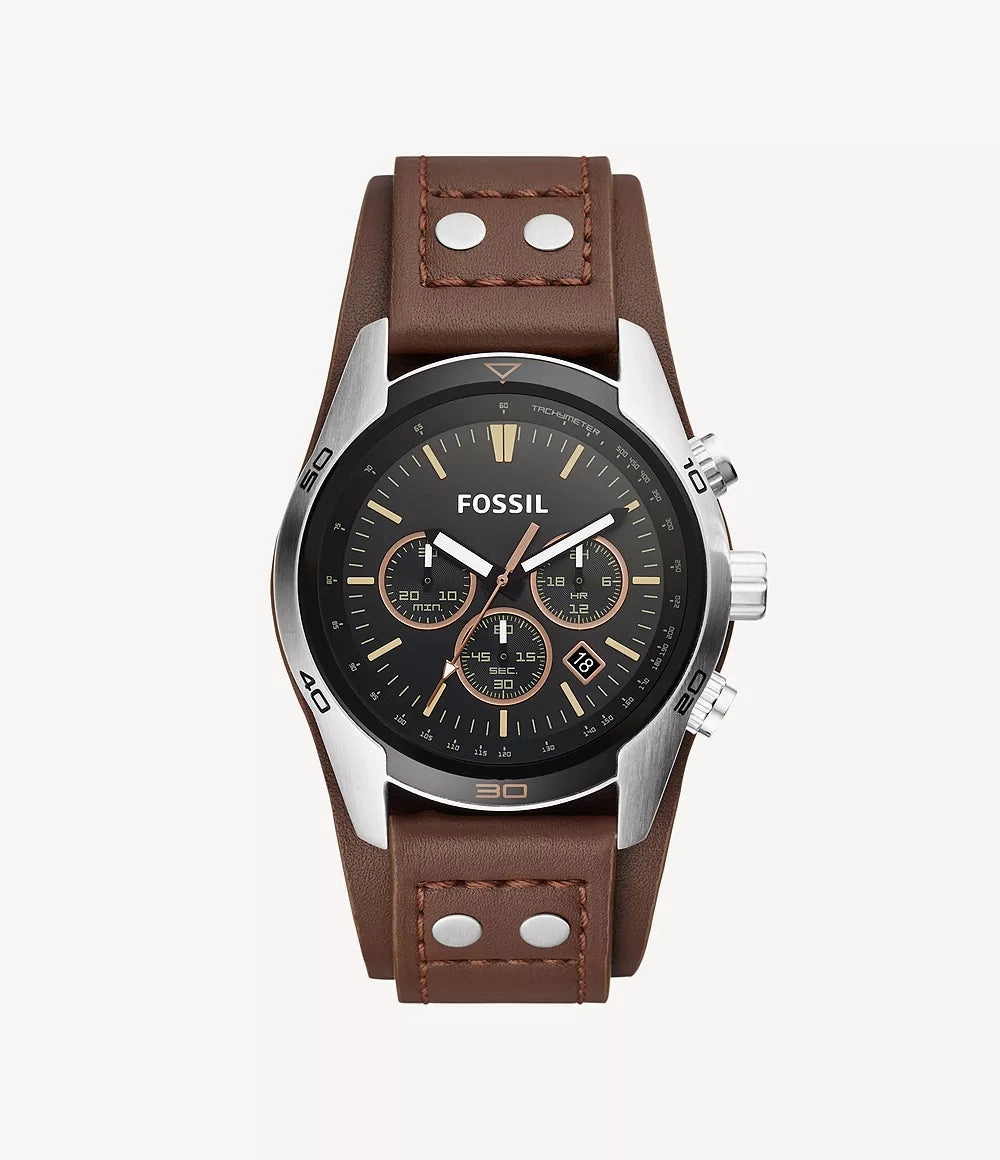 Fossil Coachman Chronograph Black Dial Mens Watch CH2891