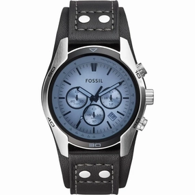 Fossil Coachman Chronograph Black Leather Watch CH2564P