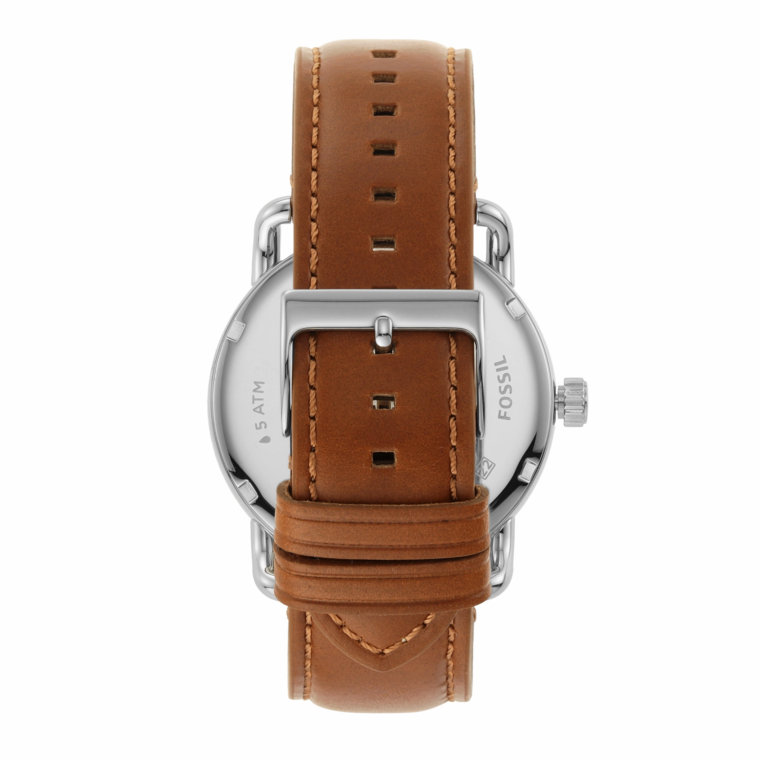 Fossil Copeland Brown Leather Band Blue Dial Men's Watch FS5661