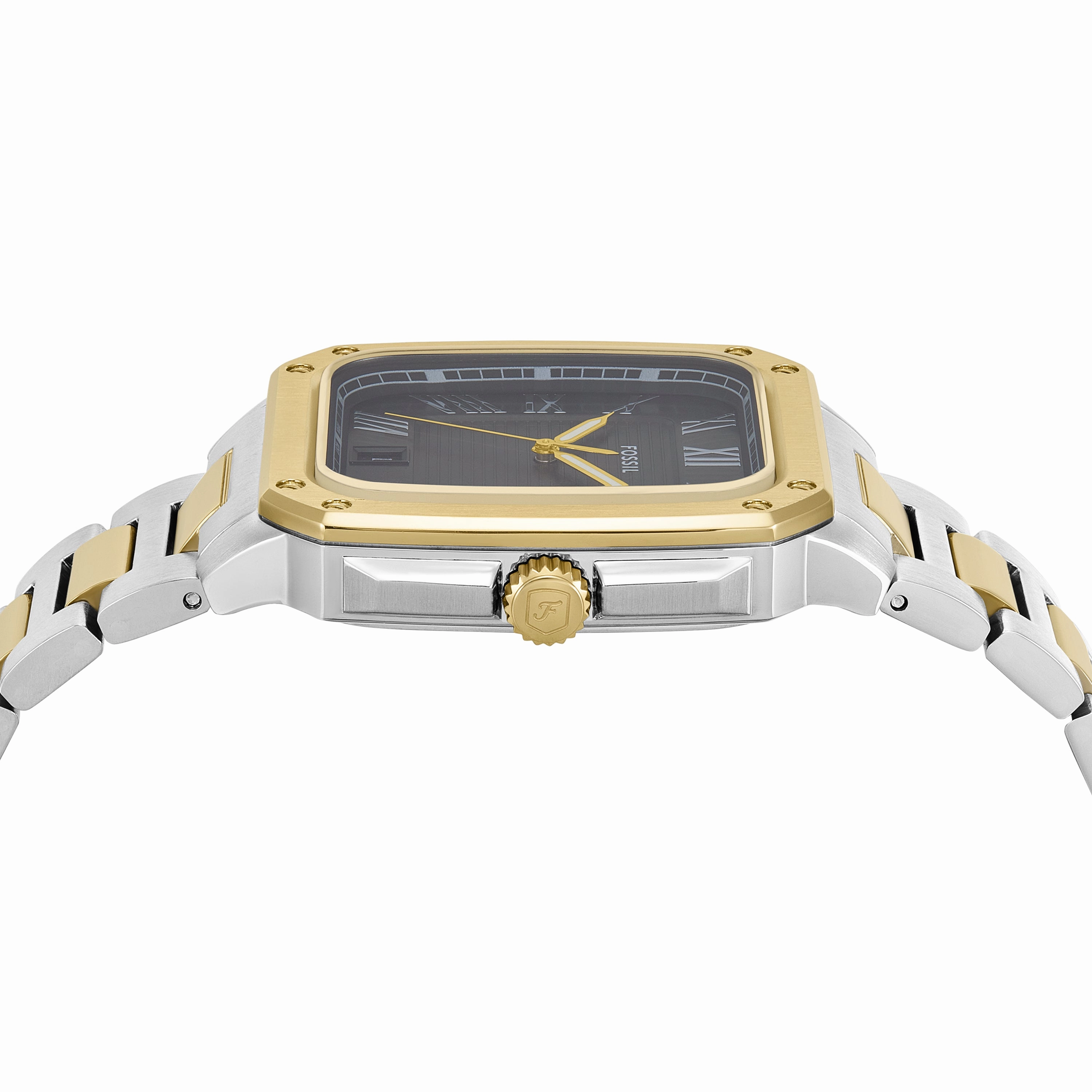 Fossil Crosby Three-Hand Black Dial Stainless Steel Watch FS6123