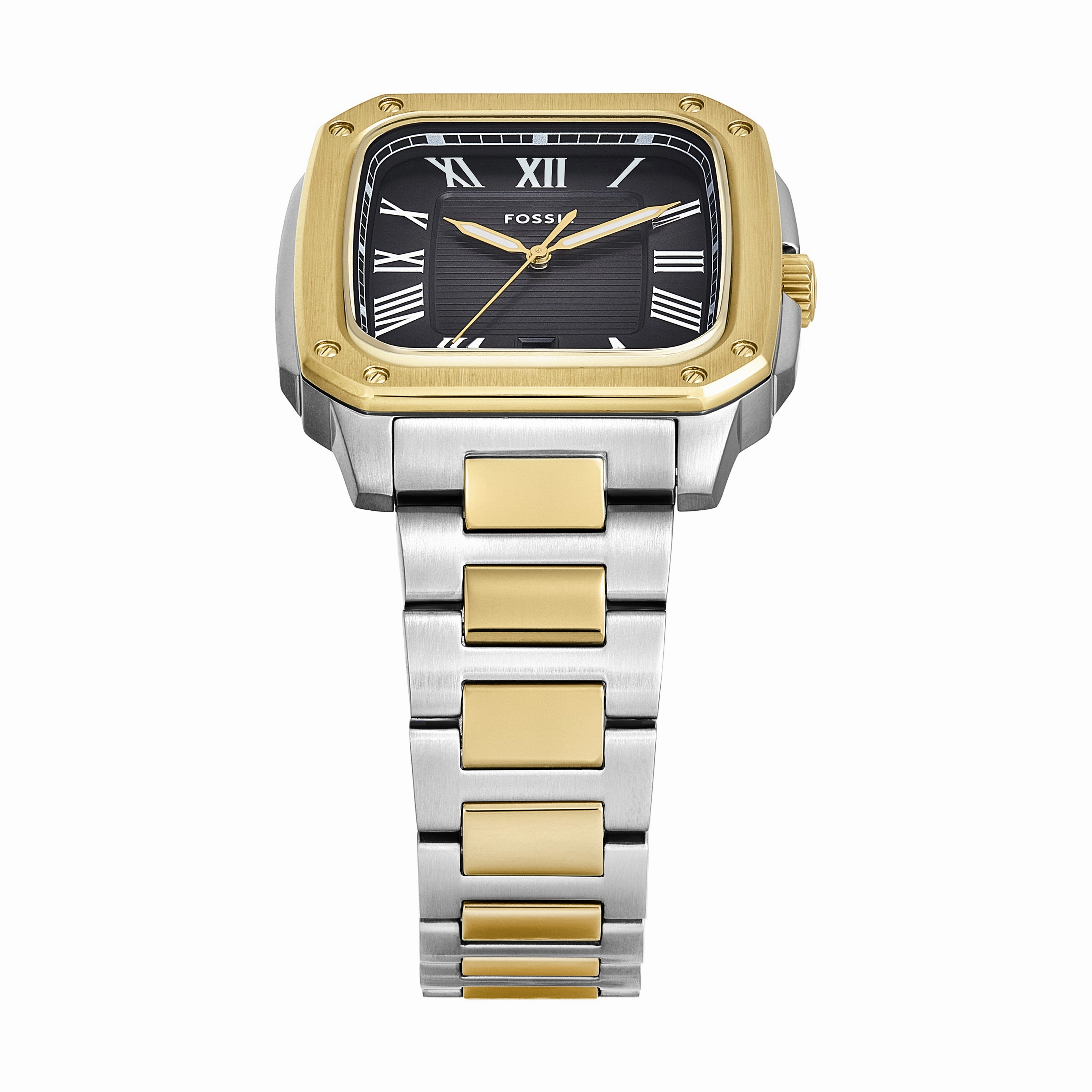 Fossil Crosby Three-Hand Black Dial Stainless Steel Watch FS6123